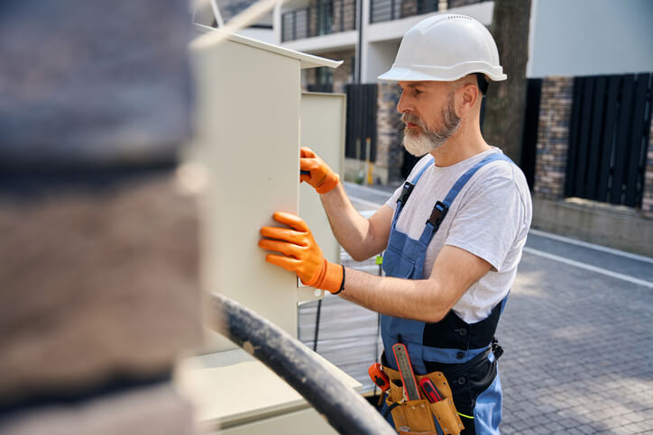 electricians inspecting